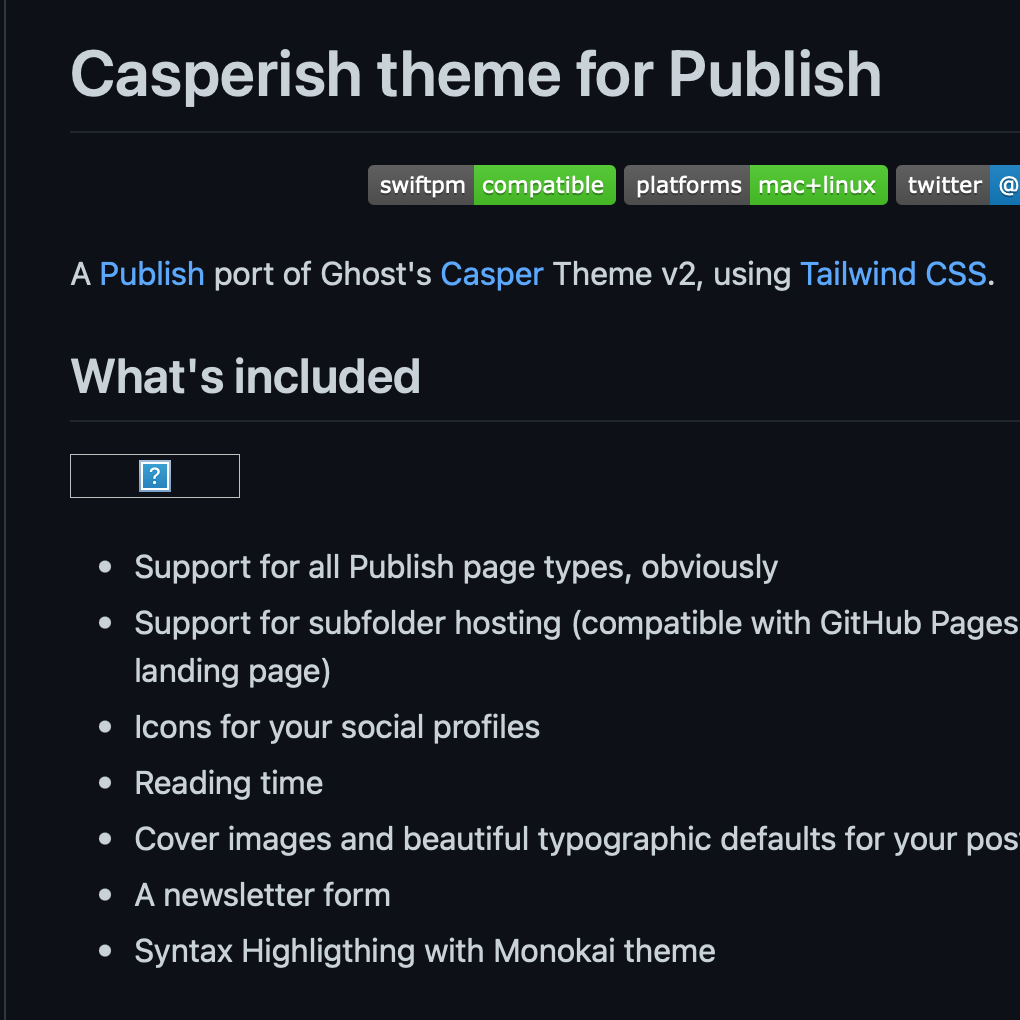 Casperish Theme Description